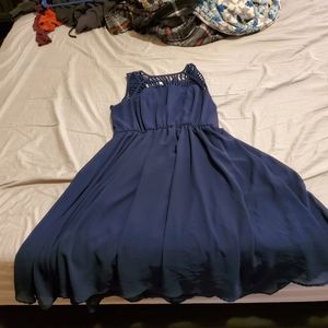 Navy Size 16 Maurice's criss cross top dress